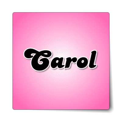 carol female name pink sticker