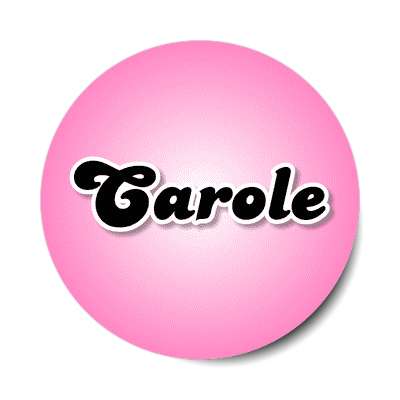 carole female name pink sticker