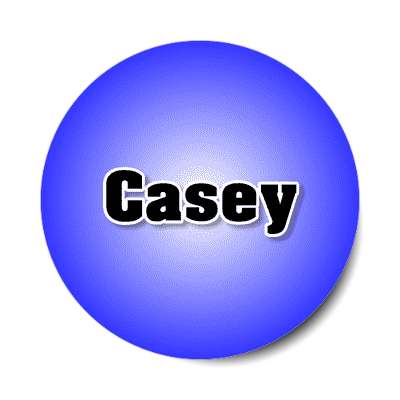casey male name blue sticker