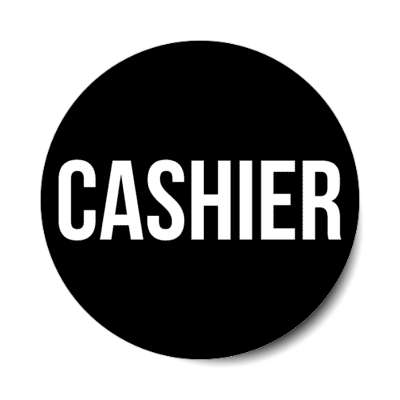 cashier black stickers, magnet