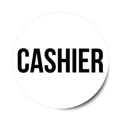 cashier white stickers, magnet