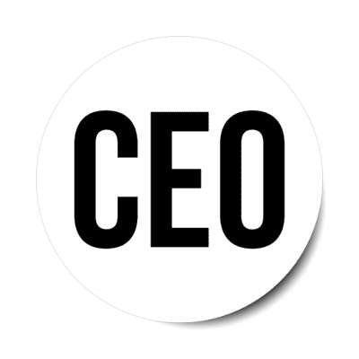 ceo white stickers, magnet