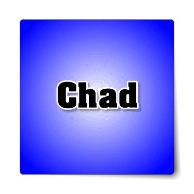 chad male name blue sticker
