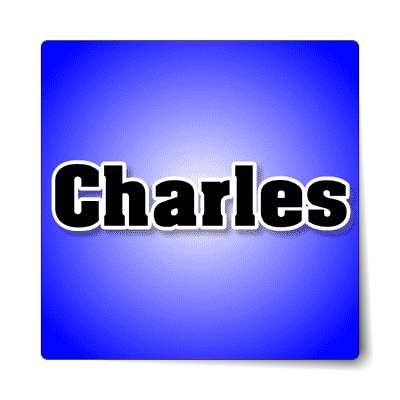 charles male name blue sticker
