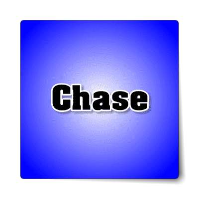 chase male name blue sticker
