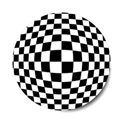 checker board bulge sticker
