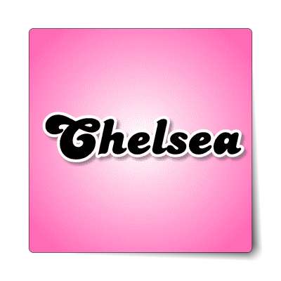 chelsea female name pink sticker