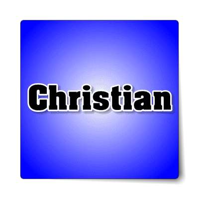 christian male name blue sticker