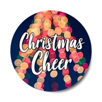 christmas cheer tree lights bokeh sticker