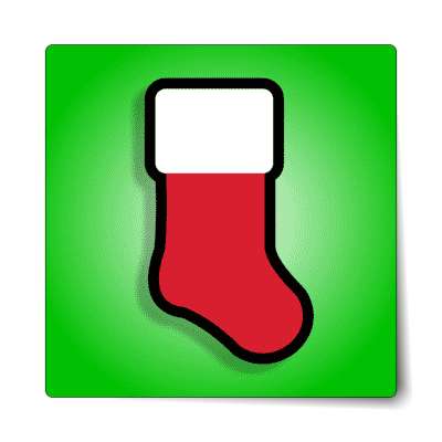 christmas stocking green medium sticker