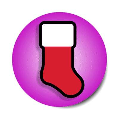 christmas stocking magenta medium sticker