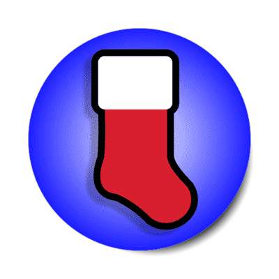 christmas stocking medium blue sticker