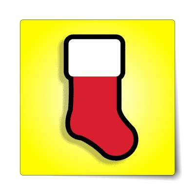 christmas stocking yellow bright sticker