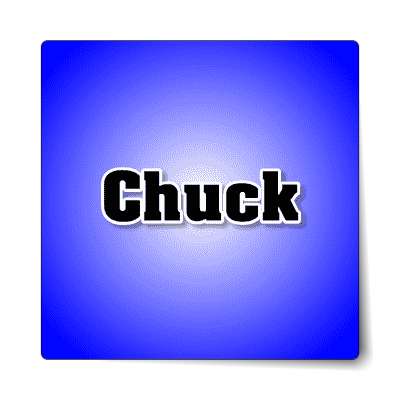 chuck male name blue sticker