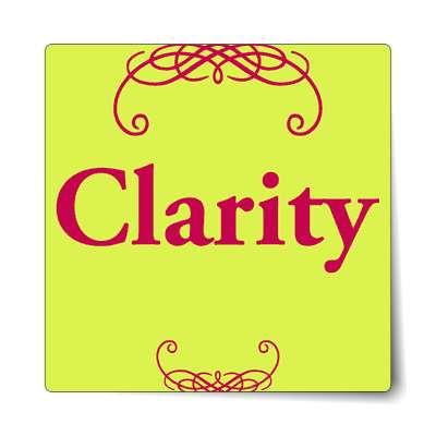 clarity sticker