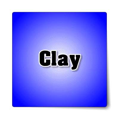 clay male name blue sticker