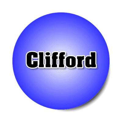 clifford male name blue sticker
