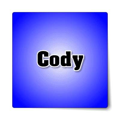 cody male name blue sticker