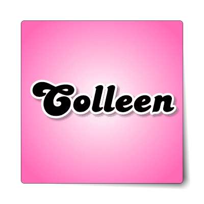 colleen female name pink sticker