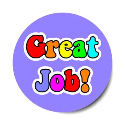 colorful great job stickers, magnet