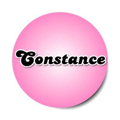 constance female name pink sticker