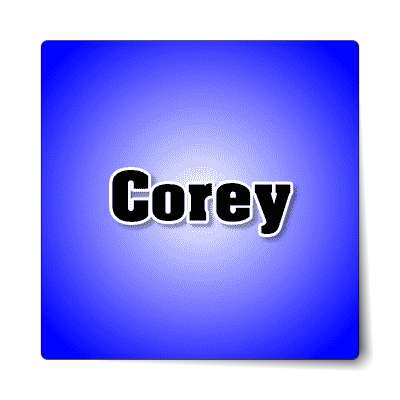 corey male name blue sticker