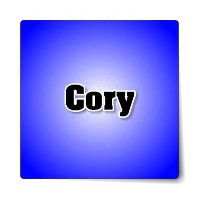 cory male name blue sticker