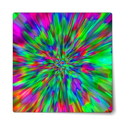 crazy rainbow zoom burst sticker