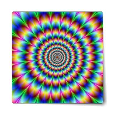 crazy rainbow zoom illusion sticker