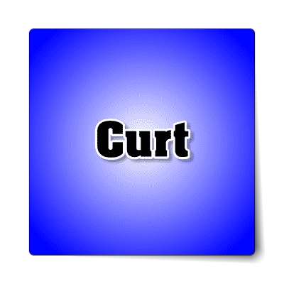curt male name blue sticker