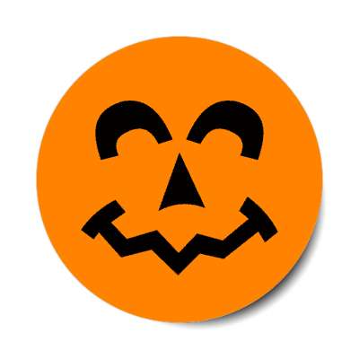 cute jack o lantern pumpkin face smile sticker