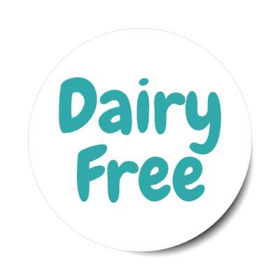 dairy free warning allergy stickers, magnet