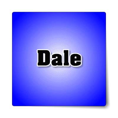 dale male name blue sticker