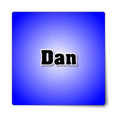 dan male name blue sticker