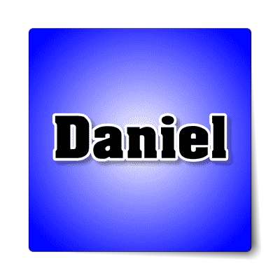 daniel male name blue sticker