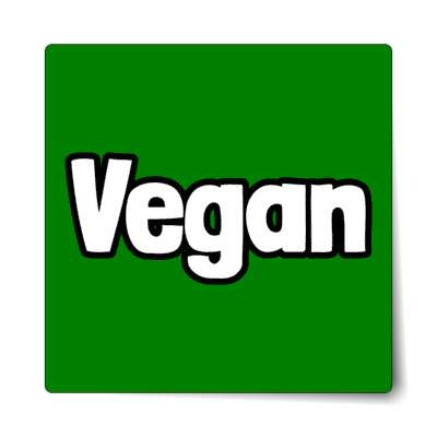 dark green vegan sticker
