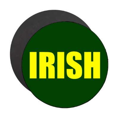 dark green yellow irish bold magnet