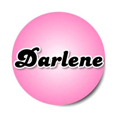 darlene female name pink sticker