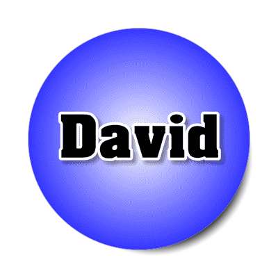 david male name blue sticker