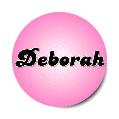 deborah female name pink sticker