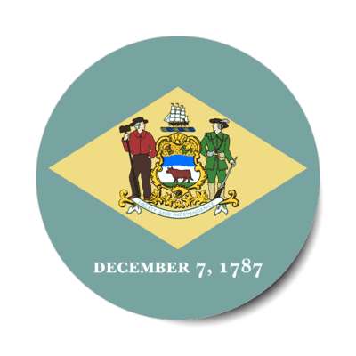 delaware state flag usa stickers, magnet