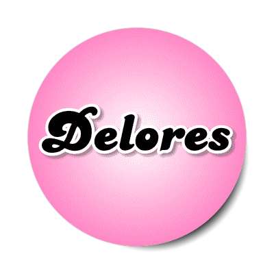 delores female name pink sticker