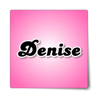 denise female name pink sticker