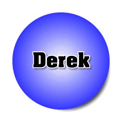 derek male name blue sticker