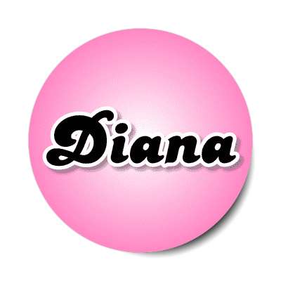 diana female name pink sticker