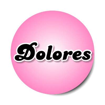 dolores female name pink sticker