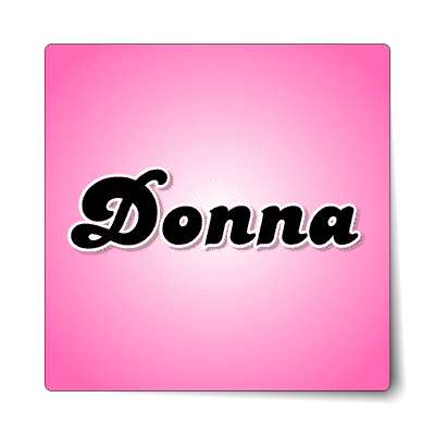 donna female name pink sticker