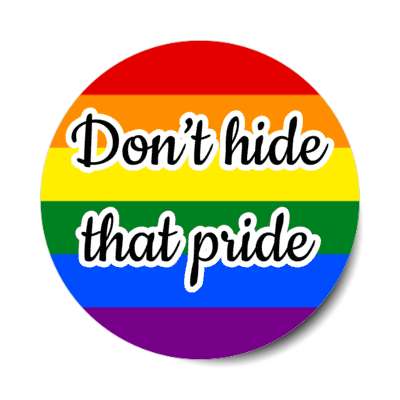 don't hide that pride stickers, magnet