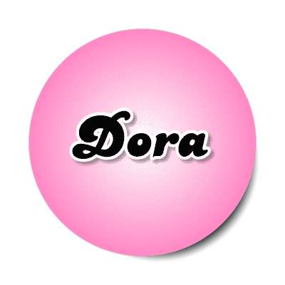 dora female name pink sticker