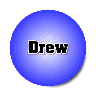 drew male name blue sticker